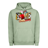 Pigment Oil Green teacher school love Urban Hoodie - NancyCooperArtShop