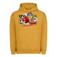 Pigment Peanut Butter teacher school love Urban Hoodie - NancyCooperArtShop