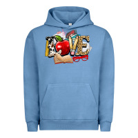 Pigment Pebble Blue teacher school love Urban Hoodie - NancyCooperArtShop