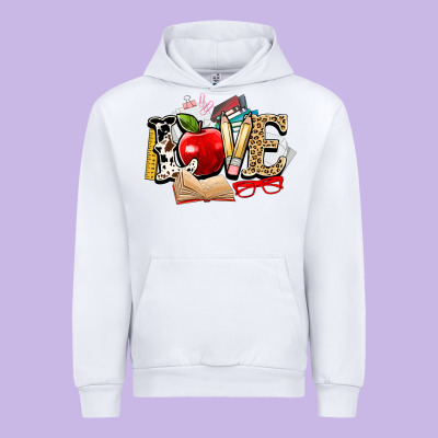 Teacher School Love Urban Hoodie Designed By Nancycooperartshop