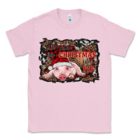 Bubblegum Pink all i want for christmas is a pig baby Classic Tee - RanaPortraitStore