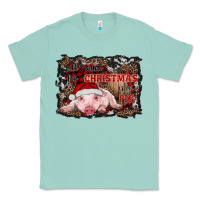 Seafoam all i want for christmas is a pig baby Classic Tee - RanaPortraitStore