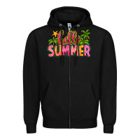 Black hello summer Zipper Hoodie - Zillion Design Studio