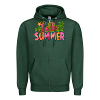 Sports Green hello summer Zipper Hoodie - Zillion Design Studio