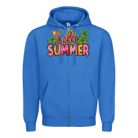 True Royal hello summer Zipper Hoodie - Zillion Design Studio