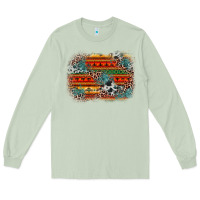 Matcha leopard aztec background Long Sleeve Tee - Zillion Design Studio