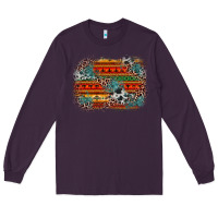 Plum leopard aztec background Long Sleeve Tee - Zillion Design Studio