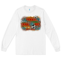White leopard aztec background Long Sleeve Tee - Zillion Design Studio