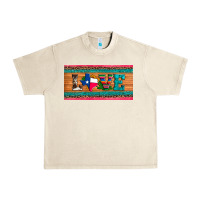 Love Texas Sunflowers Cactus Cowhide License Plate Urban Heavy Tee | Teevron