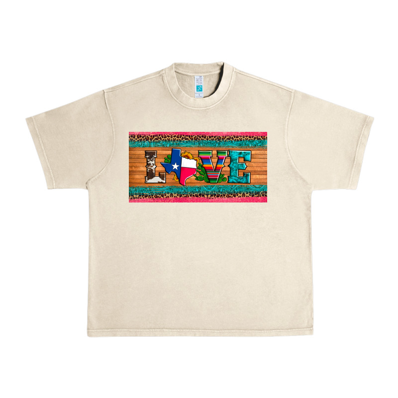 Love Texas Sunflowers Cactus Cowhide License Plate Urban Heavy Tee by Artiststas | Teevron