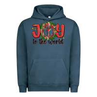 Pigment Midnight Navy joy to the world Urban Hoodie - MaliasSmallBusiness