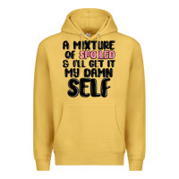 Antique Gold a mixture of spoiled and ill get it my damn self Premium Hoodie - MaliasSmallBusiness