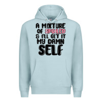 Blue Mist a mixture of spoiled and ill get it my damn self Premium Hoodie - MaliasSmallBusiness