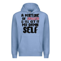 Colony Blue a mixture of spoiled and ill get it my damn self Premium Hoodie - MaliasSmallBusiness