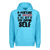 Ocean Blue a mixture of spoiled and ill get it my damn self Premium Hoodie - MaliasSmallBusiness