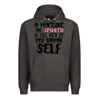 Smoke a mixture of spoiled and ill get it my damn self Premium Hoodie - MaliasSmallBusiness