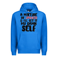 True Royal a mixture of spoiled and ill get it my damn self Premium Hoodie - MaliasSmallBusiness