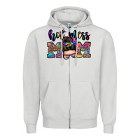 Dove Grey hot mess mom messy bun Zipper Hoodie - Zillion Design Studio