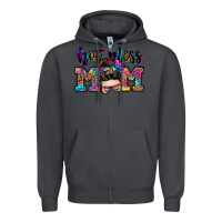 Smoke hot mess mom messy bun Zipper Hoodie - Zillion Design Studio