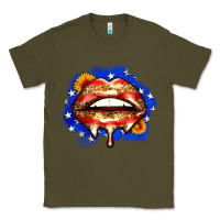 Army Green leopard american flag lips Classic Tee - Zillion Design Studio