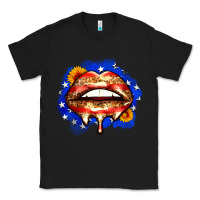 Black leopard american flag lips Classic Tee - Zillion Design Studio