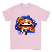 Bubblegum Pink leopard american flag lips Classic Tee - Zillion Design Studio