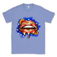 Colony Blue leopard american flag lips Classic Tee - Zillion Design Studio