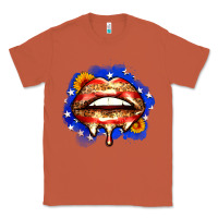 Copper leopard american flag lips Classic Tee - Zillion Design Studio