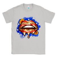 Moon Dust leopard american flag lips Classic Tee - Zillion Design Studio