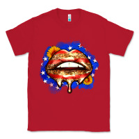 Red leopard american flag lips Classic Tee - Zillion Design Studio