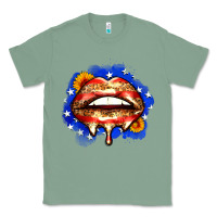 Sage leopard american flag lips Classic Tee - Zillion Design Studio