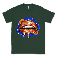 Sports Green leopard american flag lips Classic Tee - Zillion Design Studio