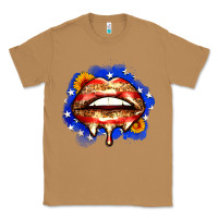 Toasted Coconut leopard american flag lips Classic Tee - Zillion Design Studio