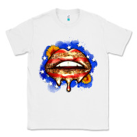 White leopard american flag lips Classic Tee - Zillion Design Studio