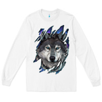 White wolf scratch mark Long Sleeve Tee - RanaPortraitStore