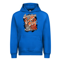 Cobalt checkered retro basketball Urban Hoodie - MaliasSmallBusiness