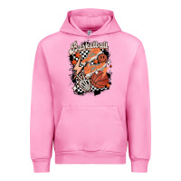 Fuchsia Pink checkered retro basketball Urban Hoodie - MaliasSmallBusiness