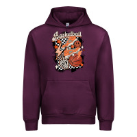 Mauve Wine checkered retro basketball Urban Hoodie - MaliasSmallBusiness
