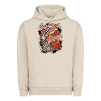 Pigment French Oak checkered retro basketball Urban Hoodie - MaliasSmallBusiness