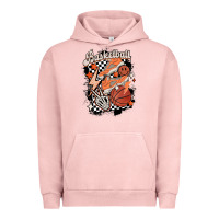Pigment Salmon checkered retro basketball Urban Hoodie - MaliasSmallBusiness