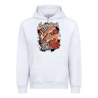 White checkered retro basketball Urban Hoodie - MaliasSmallBusiness