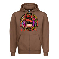 Chestnut hot mom summer messy bun Zipper Hoodie - Zillion Design Studio