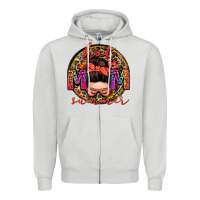 Dove Grey hot mom summer messy bun Zipper Hoodie - Zillion Design Studio