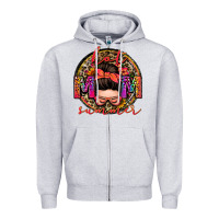 Heather Grey hot mom summer messy bun Zipper Hoodie - Zillion Design Studio