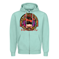 Hot Mom Summer Messy Bun Zipper Hoodie | Teevron