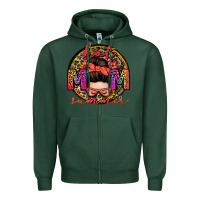 Sports Green hot mom summer messy bun Zipper Hoodie - Zillion Design Studio