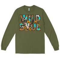 Army Green wild soul Long Sleeve Tee - Zillion Design Studio