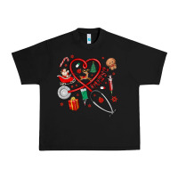Black christmas nurse Urban Heavy Tee - MaliasSmallBusiness