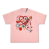 Salmon christmas nurse Urban Heavy Tee - MaliasSmallBusiness