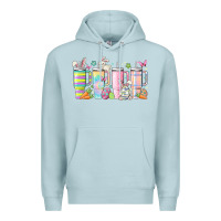 Blue Mist retro groovy easter Premium Hoodie - MaliasSmallBusiness